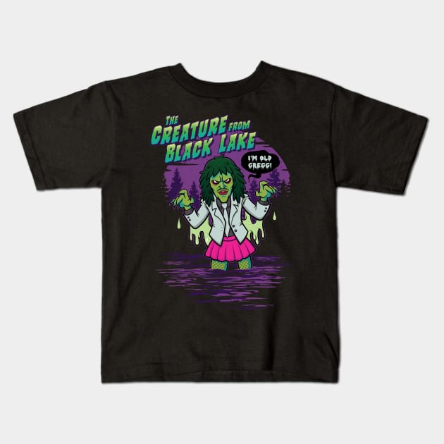 The Creature From Black Lake Kids T-Shirt by ODEN Studios